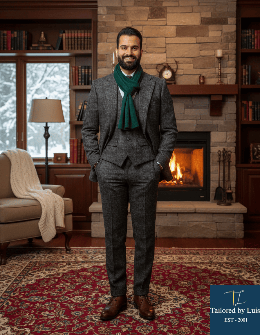 Winter Sophistication: The Art of Layering a Three-Piece Suit